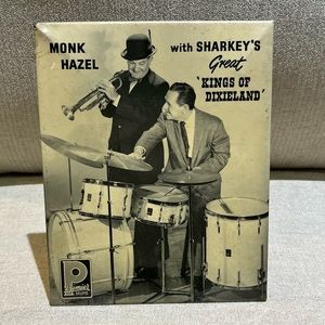 Monk Hazel with Sharkey’s Great Kings of Dixieland Metal Picture With Stand